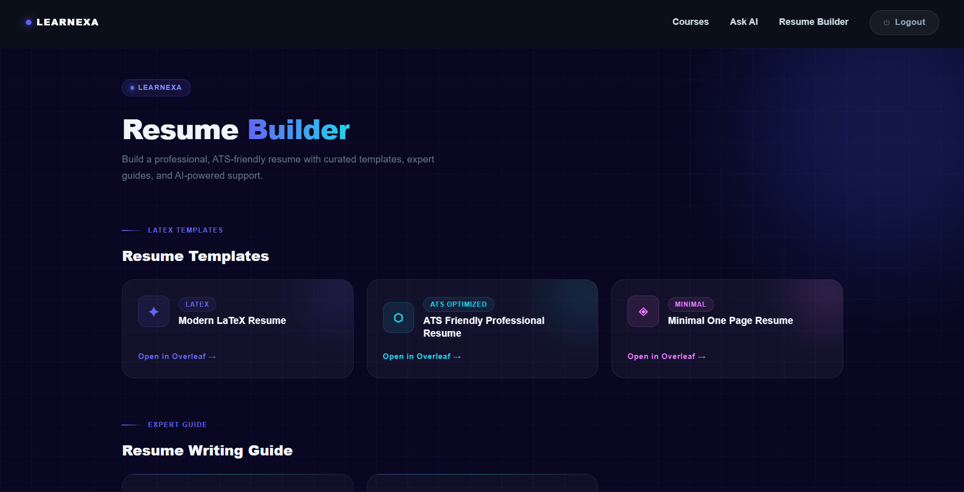 Learnexa Resume Builder